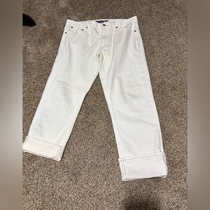 Ralph Lauren sport  White Sz 29 women’s stretchy cuffed capri ant 5 pockets